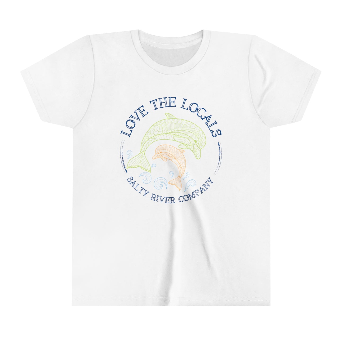 Kids Love The Locals Dolphins T-Shirt - Front Design