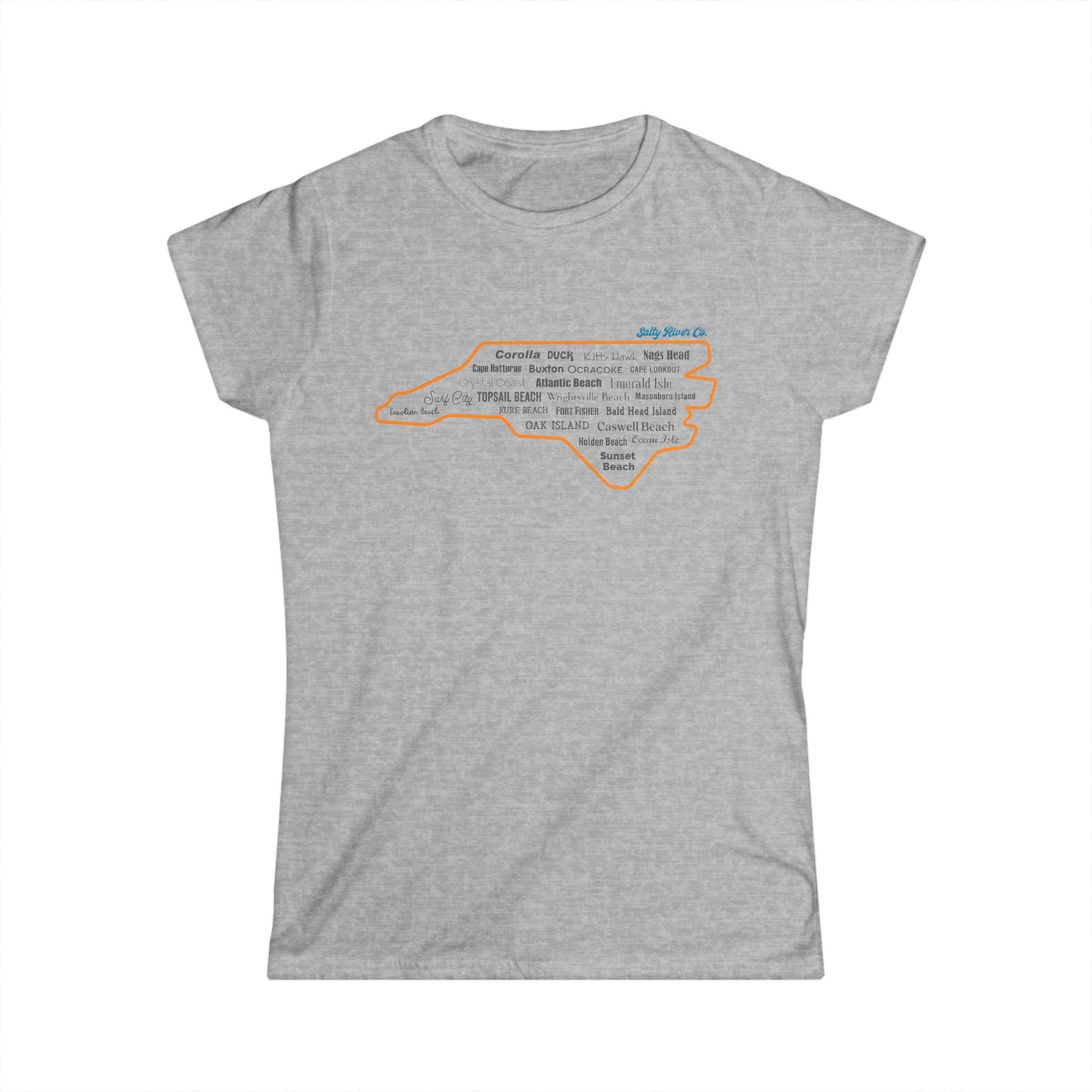 Women's North Carolina Beaches T-Shirt - Front Design