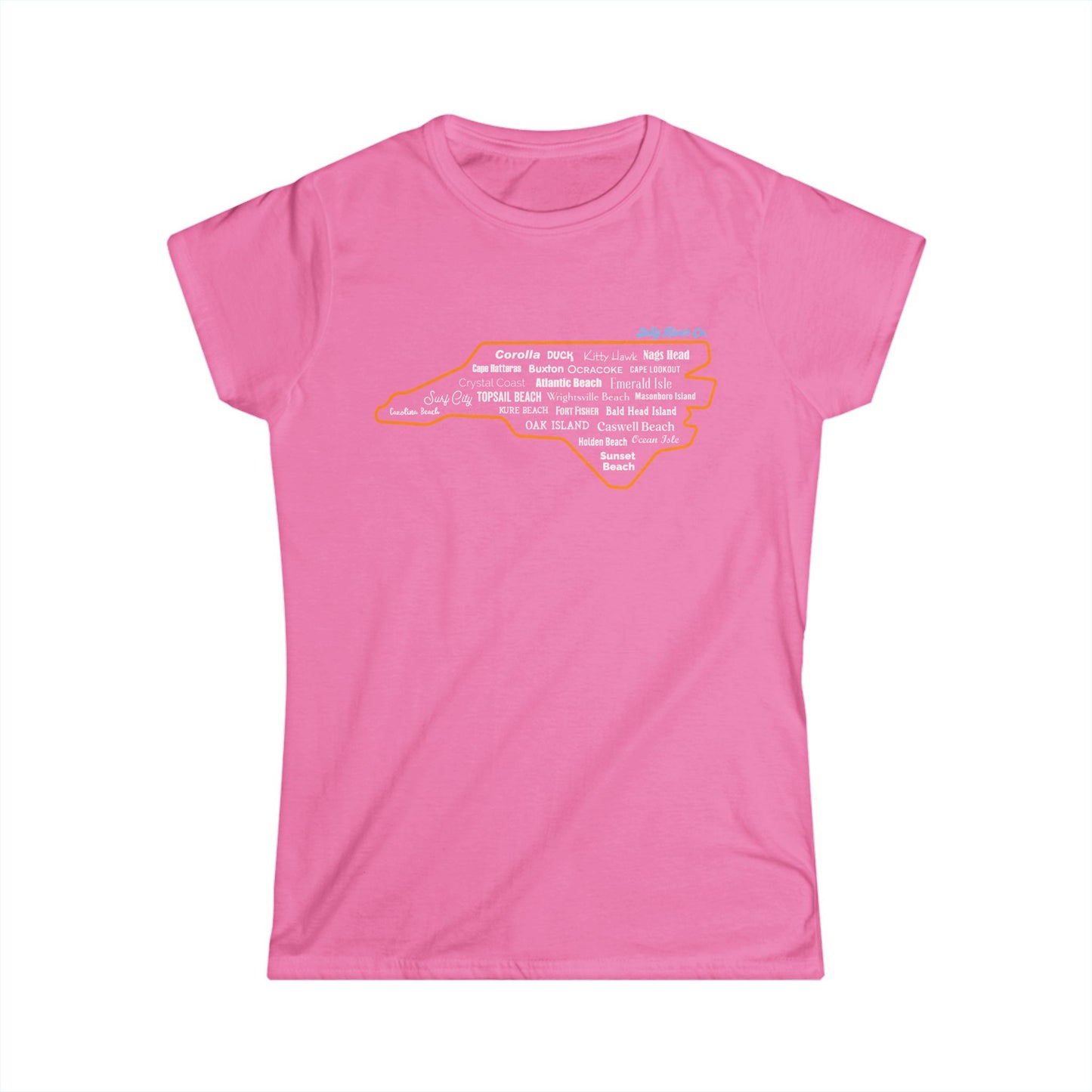 Women's North Carolina Beaches T-Shirt - Front Design