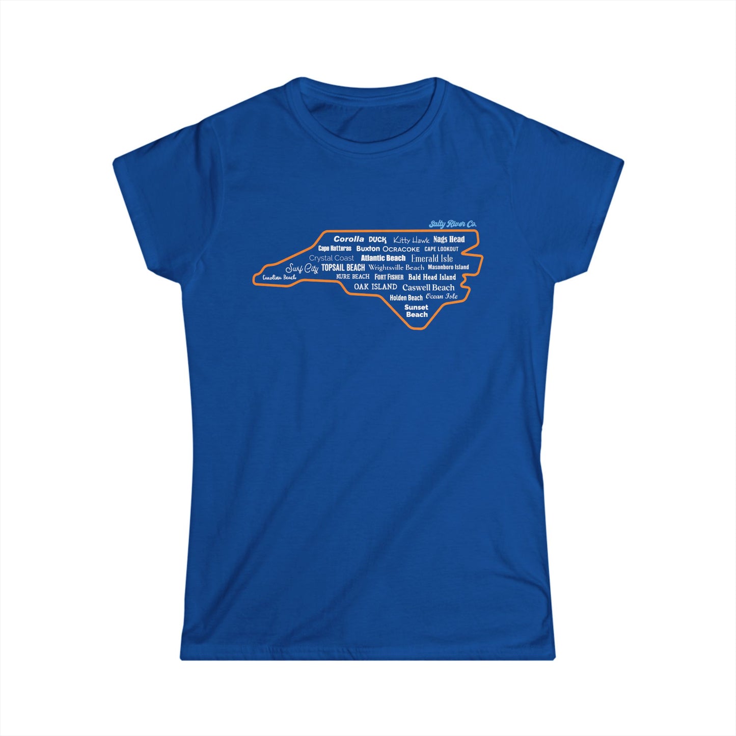 Women's North Carolina Beaches T-Shirt - Front Design