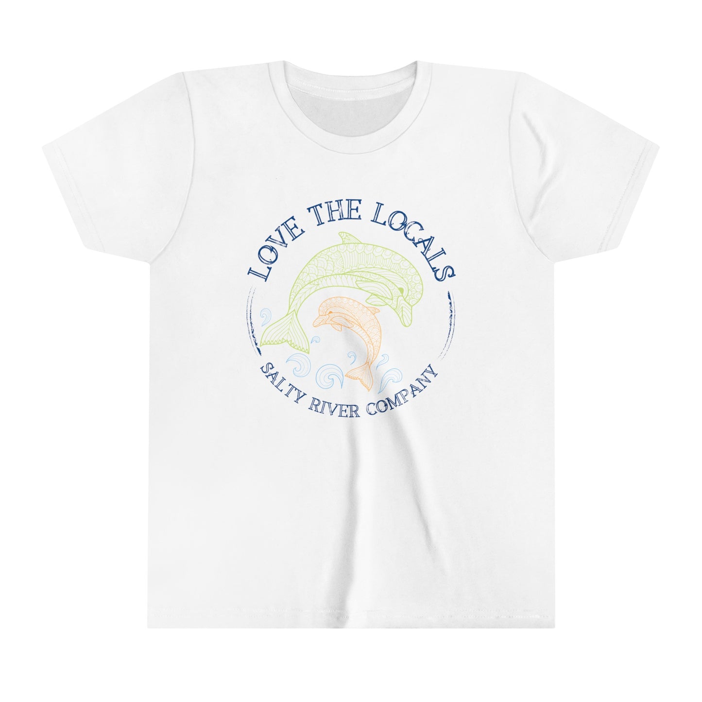 Kids  Love The Locals Dolphins T-Shirt - Front Design