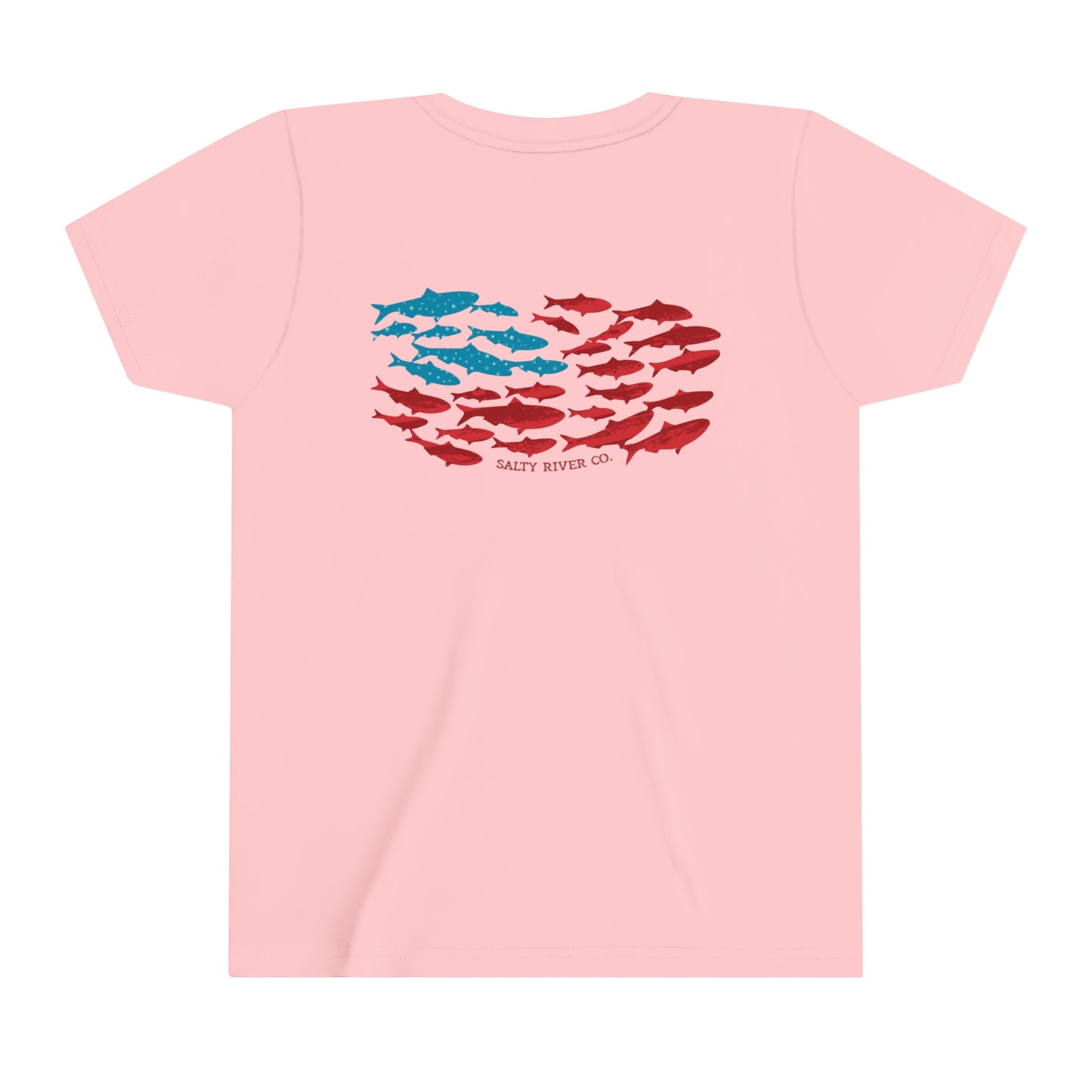 Kids Fish American Flag T-Shirt