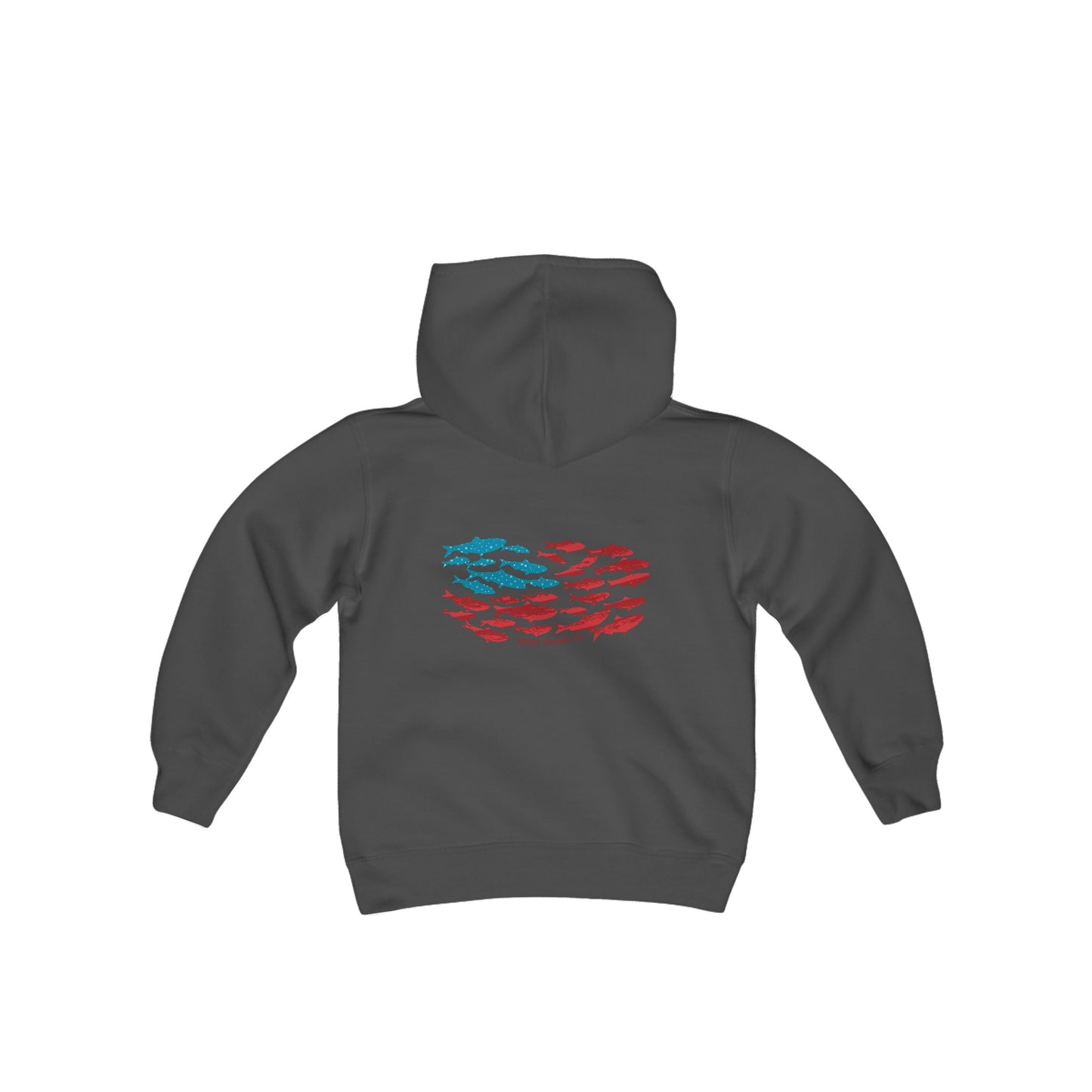 Kids Fish American Flag Hoodie