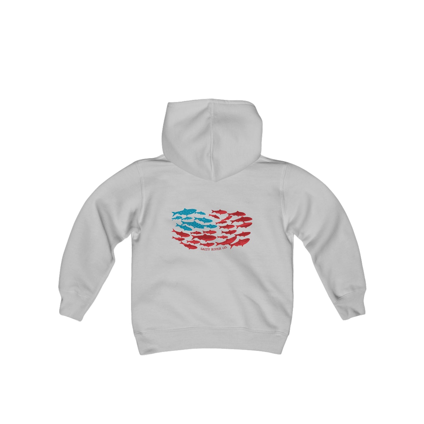 Kids Fish American Flag Hoodie