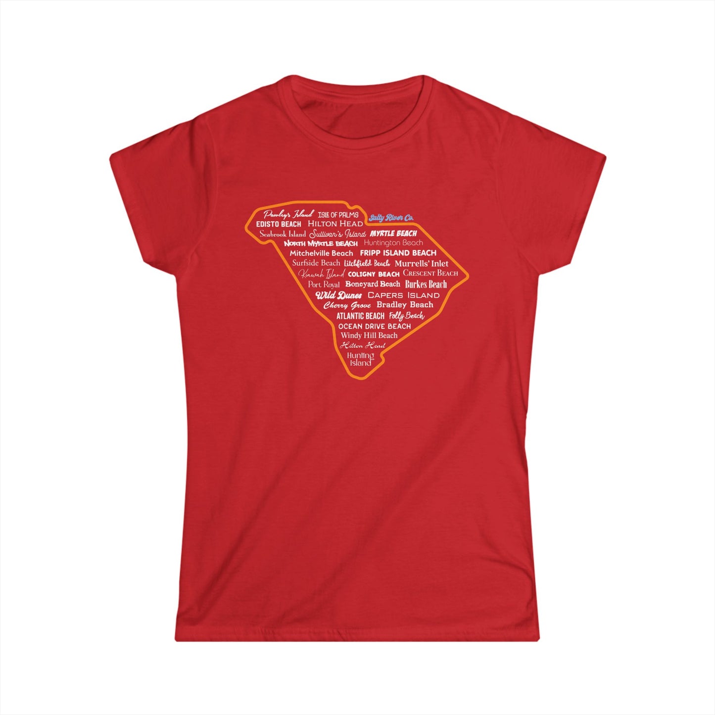 Women's South Carolina Beaches T-Shirt - Front Design