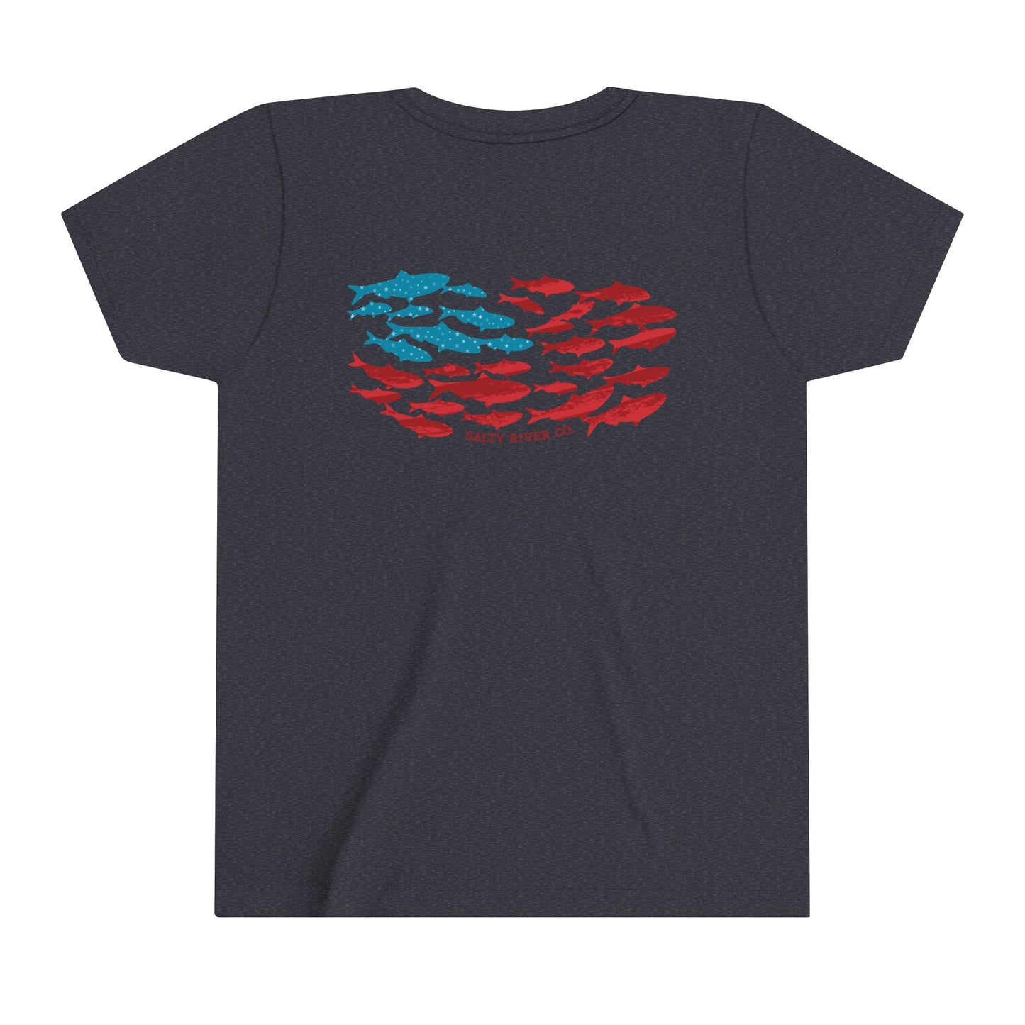 Kids Fish American Flag T-Shirt