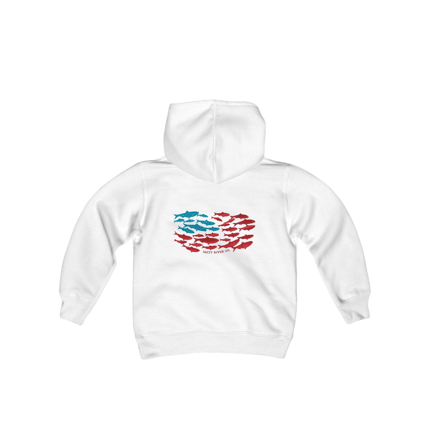 Kids Fish American Flag Hoodie