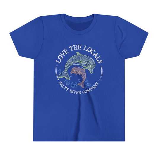 Kids  Love The Locals Dolphins T-Shirt - Front Design