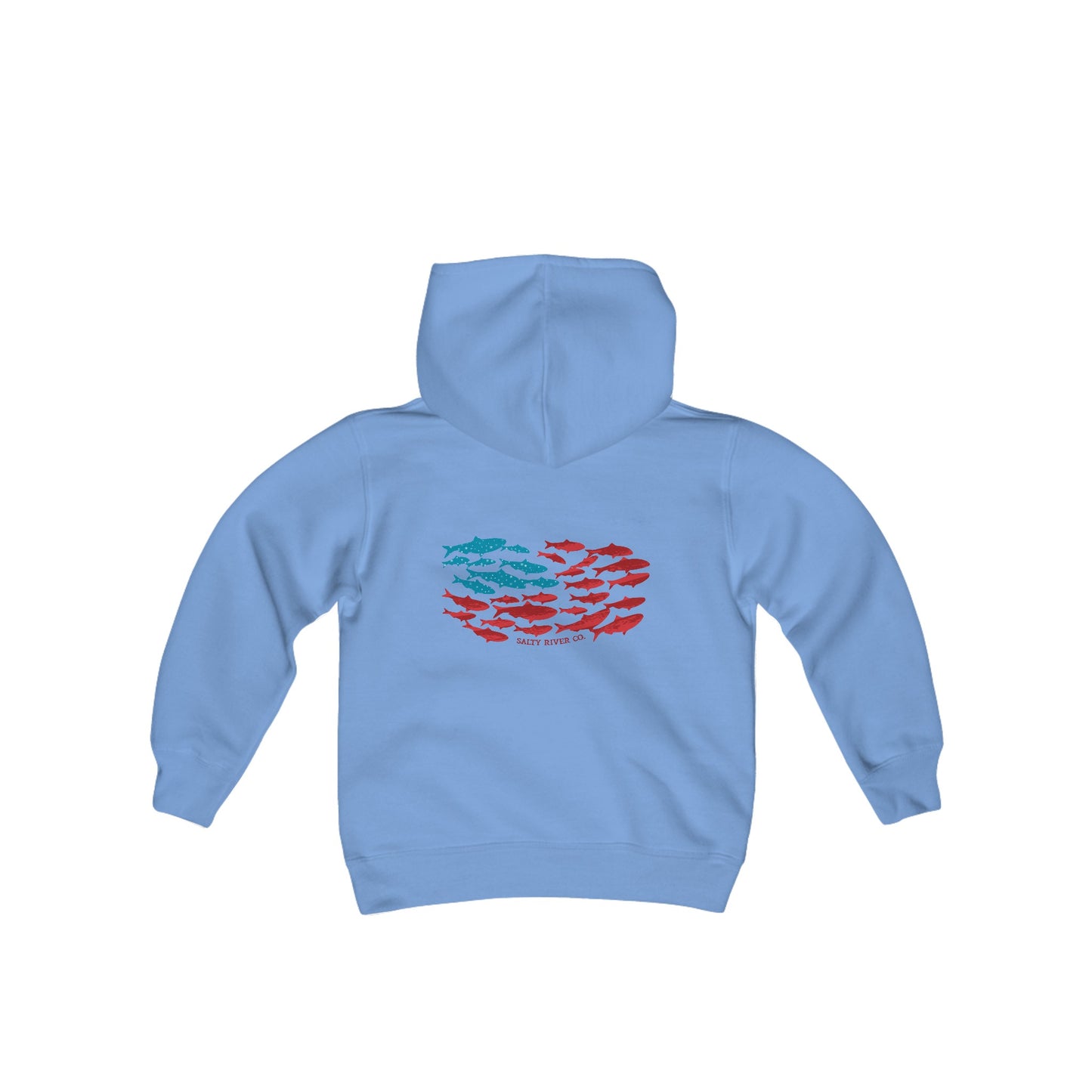 Kids Fish American Flag Hoodie