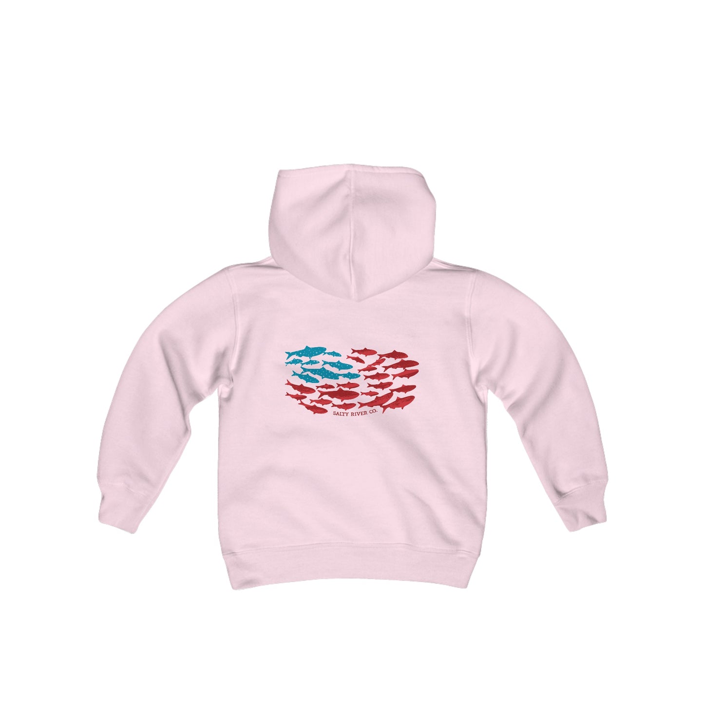 Kids Fish American Flag Hoodie